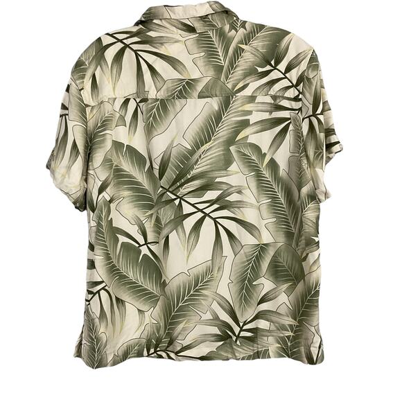 Caribbean Joe Maxi Dress Sheath Column Hawaiian Shirt Jacket Large Fern Tropical - Picture 11 of 15